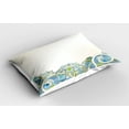thumbnail image 2 of Ambesonne Floral Pillow Sham, Abstract Flowers Curvy, 26" X 20", Multicolor, 2 of 2