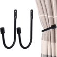thumbnail image 5 of Elegantes alzapaños metálicos para cortinas, 2 unidades, para colgar en la pared, con tornillos, para decoración del hogar y la oficina., 5 of 5