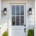 thumbnail image 5 of EDISHINE Outdoor Wall Light Matte Black, Farmhouse Lantern with Open Cage and Clear Glass Shade, Weatherproof Porch Entryway Fixture for Modern Home, Bulbs Not Included, 5 of 8