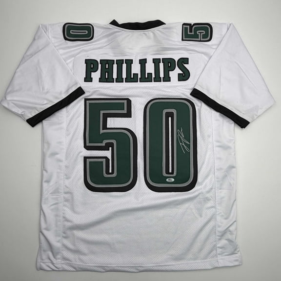 Autographed/Signed Jaelan Phillips Philadelphia White Football Jersey PSA/DNA COA