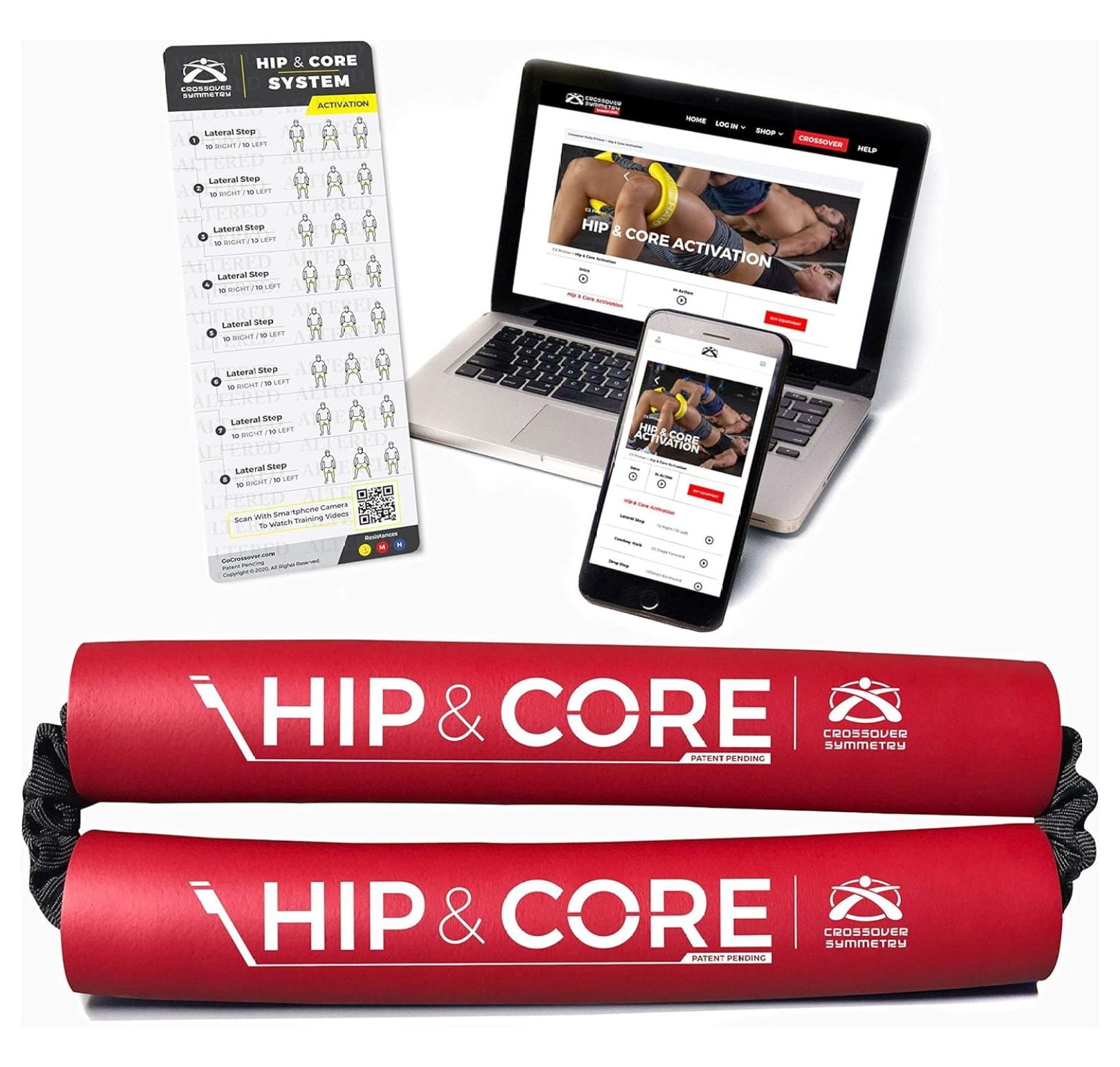 Resistance Bands for Women & Men - Hip & Loop Bands for Glutes, Legs, Thighs - Strength Training & Physical Therapy - Includes Exercise Guide & Online Access