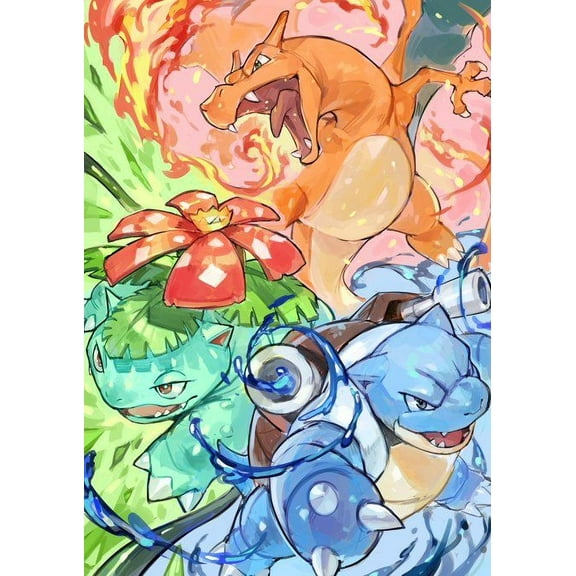 Pikachu Diamond Painting Kits- Full Drill Scenery Diamond Painting,5d Diamond Art,Gem Art for Adults Wall Home Decor 12x16inch