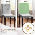 thumbnail image 4 of Green Chair Back Cover for Dining Room Set of 8, Minimalist Solid Color Modern Abstract Removable Kitchen Chair Slipcovers, Washable Seat Protector for Restaurant Party Banquet Wedding Décor, 4 of 9