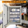 thumbnail image 6 of TROPOW Stainless Steel Outdoor Electrical Box – NEMA 4X, Waterproof, Dustproof, Lockable Junction Box with Mounting Plate & 2 Keys – IP66/IP67 Rated – Electrical Box for Indoor/Outdoor Use, 6 of 7
