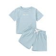 thumbnail image 2 of Kiijoy Infant Girls DIY Letter Embroidery Short Sleeve T-Shirt and Shorts Set, Sizes 12-18M, 2 of 7