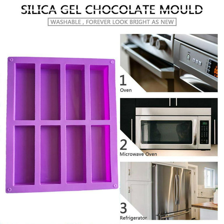 Rectangle Silicone Soap Making Molds Baking DIY Mold For Cake Bakeware US  Seller