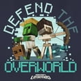thumbnail image 2 of Women's Minecraft Legends Defend the Overworld  Graphic Tee Navy Blue Medium, 2 of 4