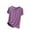 Purple, variant on Timegard Pajamas Tops for Women Short Sleeve Round Neck Soft Comfy Homewear Summer Basic Pjs Shirts Top