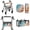 Beach Starfish, variant on TSOVTHRID European Flowers Pattern 3 Pcs Rollator Walker Accessories, Washable Rollator Walker Seat & Backrest Covers Wear Resisting Rollator Storage Under Seat Bag