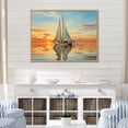 thumbnail image 1 of Designart Décoration Murale Encadrée Surdimensionnée pour Bateau, art Mural Encadré pour Voile de Bateau, Réfléchissant les Rythmes sur les Voiliers, art Mural Encadré Moderne Multicolore, Cadre Couleur Brun Naturel, 1 of 5