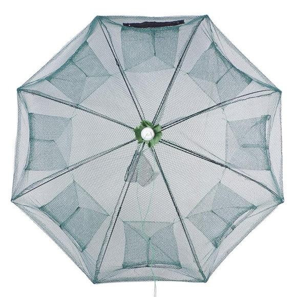EIMELI Automatic Folding Umbrella Type Fishing Net Shrimp Trap Cast Cage (6 Holes)