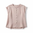 thumbnail image 5 of ClodeEU Women's V Neck Sleeveless Button Ruffle Trim Blouse,Casual Tank Top for Summer Pink,Women's Plus XL, 5 of 5