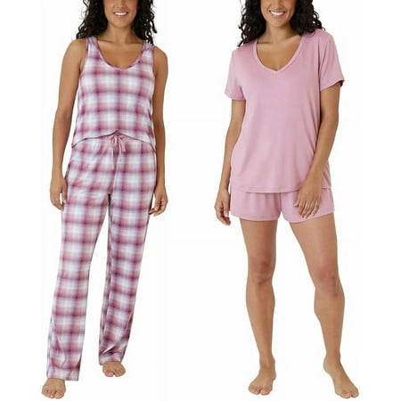 Eddie Bauer Womens 4-Piece Pajama Set Size: L, Color: Tea Rose