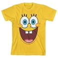 thumbnail image 2 of SpongeBob SquarePants Face Big Smile Kids Yellow T-Shirt, 2 of 3