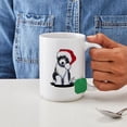 thumbnail image 4 of CafePress - Santa Bearded Collie Large Mug - 15 oz Ceramic Large White Novelty Mug, 4 of 6