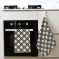 thumbnail image 4 of Sikiie Daisy Plaid Black Waffle Weave Kitchen Dish Cloth,Super Absorbent Kitchen Dish Towels 16*26 Inches for Dish Rags Washing Dishes, Drying Dishes, 4 of 7