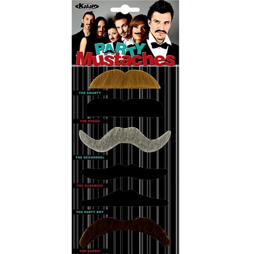 Rhode Island Novelty Adhesive Mustache Set pack of 12 