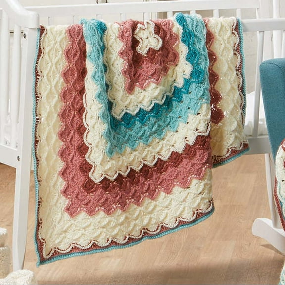 Herrschners® Cherry Blossom Baby Afghan Crochet Kit