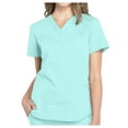 thumbnail image 1 of Plus Size Tops Lightweight Set Short Sleeve Attire for Healthcare Comfortable Breathable Design for Daily Use, 1 of 4