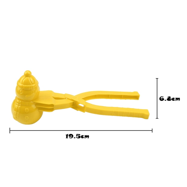 Herramienta para hacer bolas de nieve con forma de muñeco de nieve, pinzas para bolas de nieve con mango (amarillo) Likrtyny Para estrenar
