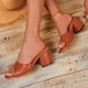 thumbnail image 5 of Correas de Tacón para Tallones Altos Estilo Croc Impresión una Correa Mulas, Tallones Altos de las Mujeres Bloque de Tacón Verano, 5 of 9