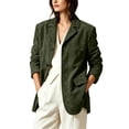 thumbnail image 4 of hlysgo Womens Old Money Aesthetic Jacket Winter Suede Y2K Outerwear Faux Leather Jackets Fall Fashion 2026 Trendy Coats with Pockets Army Green,2xL, 4 of 6