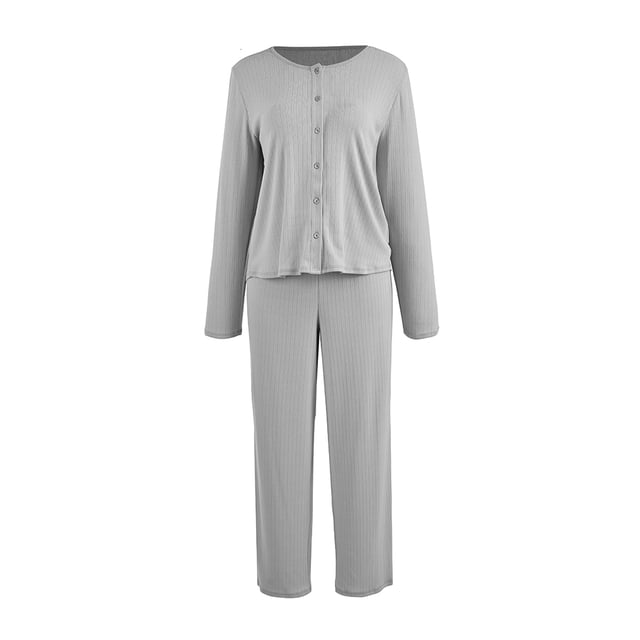 Set de Pijama Secret Treasures con Pantalón y Playera Manga Larga Gris Talla G 2 Piezas