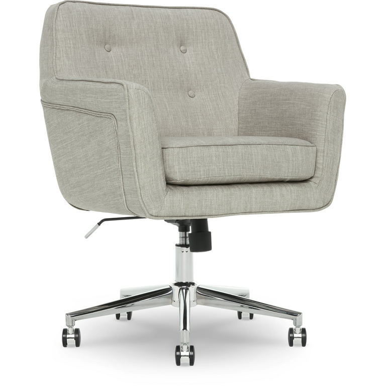 Serta Ashland Fabric Mid Back Home Office Chair with Arms Light