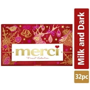 Merci Finest Assorted Holiday Christmas Chocolate Candy Gist Box, 14.1oz