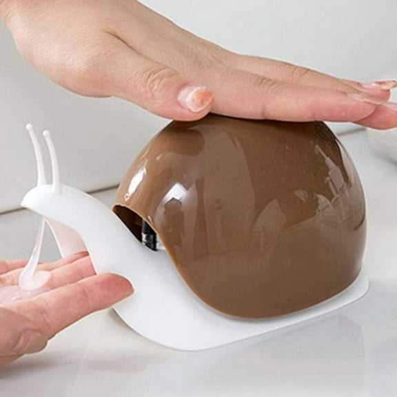 XUET Cute Snail Soap Dispenser for Kitchen Bathroom etc. (120ML) (Brown)