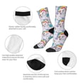 thumbnail image 3 of Vsdgher Unicorn DoingYoga Crew Socks for Men & Women, Breathable Casual Athletic Ankle Socks, 3 of 6