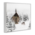 thumbnail image 3 of Stupell Industries Winter Whites Chapel Landscape & Nature Painting White Framed Art Print Wall Art, 14 x 11, 3 of 8