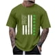 thumbnail image 1 of Ceisia Men's Loose Fit St. Patrick's Day Distressed American Flag & Shamrock Print Crew Neck T-Shirt Gifts, 1 of 4