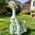 thumbnail image 4 of Tuvgenk Cute Porch Goose Outfits 23" Summer Summer Porch Goose Clothes Set 2 Pack Polyester Outdoor Decor for Yard with Hat Dress, 4 of 5