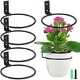 thumbnail image 1 of Support de Pot de Fleurs Anneau Support de Pot de Fleurs Anneau Mural Suspendu Support de Plante 8 Po, 1 of 10