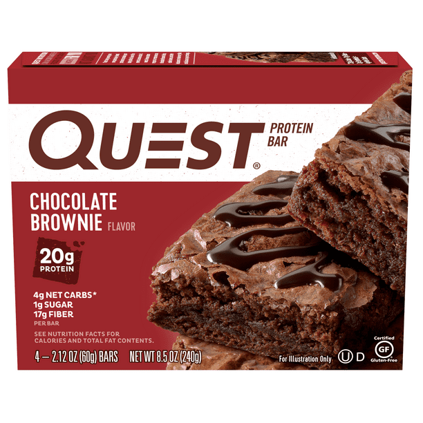 Quest Nutrition Chocolate Brownie Protein Bar, High Protein, Low Carb