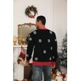 thumbnail image 5 of QDG Mens Ugly Christmas Sweater Reindeer Snowflakes Funny Fairisle Pullover Knit Crewneck, 5 of 8