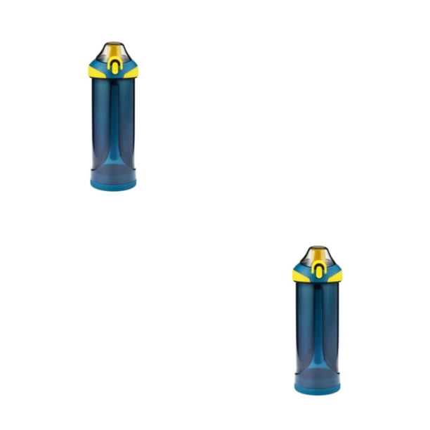 Cateissary Botella de agua de plástico con compartimento secreto - Actividades al aire libre Botella de agua portátil Tazas de agua Translucidez Translucidez azul 2piezas
