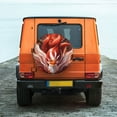 thumbnail image 6 of Naloa Red Leaf Flame Fox PVC Leather Spare Tire Wheel Cover for Car Truck SUV Camper Trailer Universal Fit many size15 inch, 6 of 6