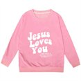 thumbnail image 4 of PMVFHDE Liquidation Chandail en Molleton Col Rond Enfant Sans Capuche Imprimé Manches Longues Chandail en Molleton Col Rond Enfant, Rose, 7-8 Ans, 4 of 4