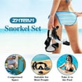 thumbnail image 7 of Snorkel Set Snorkeling Gear Adults,Dry Top Diving Masks and Snorkel for Man Women, Easy-Breath Scuba Gear with Anti-Leak Anti-Fog Tempered Panoramic Glass for Diving, Swimming, 7 of 7