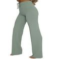 thumbnail image 4 of Women‘s High Waist Drawstring Knitted Loose Fitting Wide Leg Pant Solid Color Casual Trousers, 4 of 7