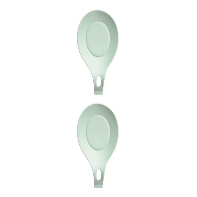 Youkk Silicone Spoon Rest For Convenient Tea Drinking Experience PP Le Creuset Spoon Rest Spoon Rest Kitchen Spoon green 1 2Set