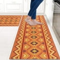 thumbnail image 3 of Orange Kitchen Rug Set 2 Piece Boho Kitchen Floor Mats Non Slip Washable Kitchen Rugs Orange Boho Kitchen Decor, 3 of 5