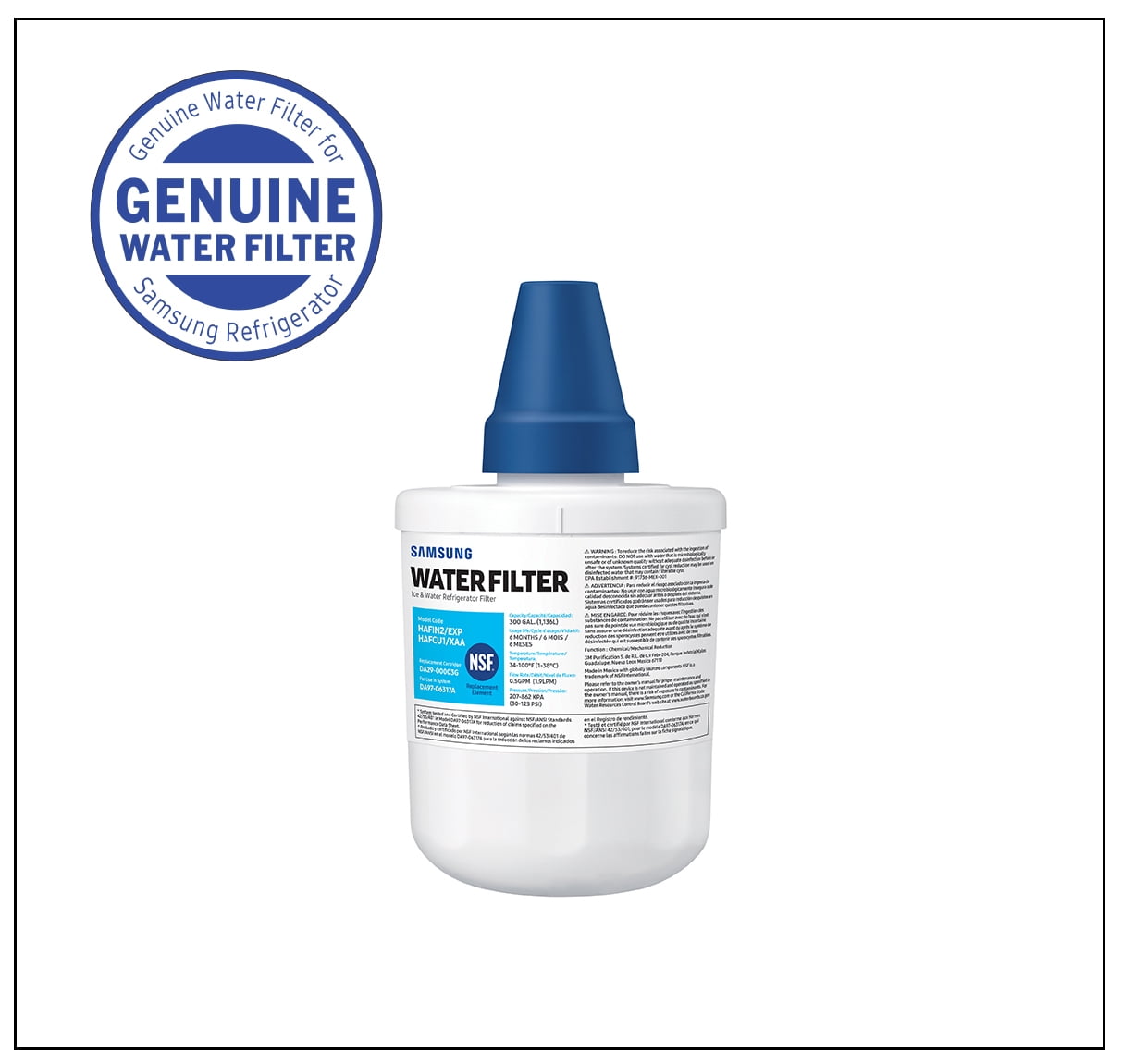 (2 pack) SAMSUNG HAF-CU1 Refrigerator Water Filter DA29-00003G (HAF-CU1S/EXP)