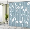 thumbnail image 5 of Ambesonne Floral Shower Curtain, Buds Blossoms Leaves Ivy, 69"Wx70"L, Slate Blue White, 5 of 5