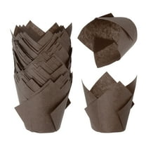 50 Pcs Tulip Baking Cups Cupcake Muffins Liners Paper Greaseproof Wrappers for Party, Coffee