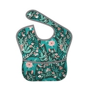 Bingfone Mess-Proof Baby Bib - Waterproof Bib For Baby Boy Or Girl With Food Catcher Pocket, Unisex-Lephants In The Jungle