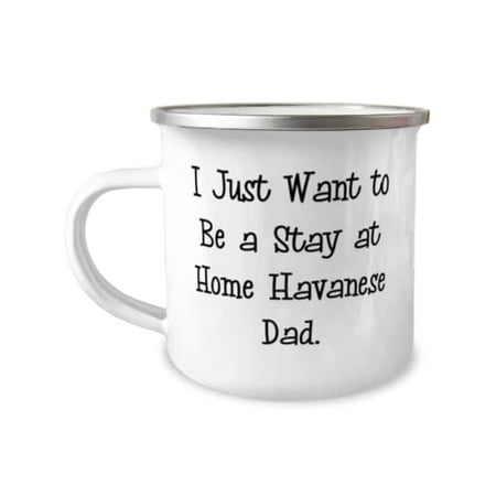 

Joke Havanese Dog I Just Want to Be a Stay at Home Havanese Dad Best Holiday 12oz Camper Mug From Pet Lovers