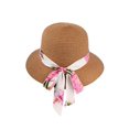 thumbnail image 2 of Robe Maxi Simple Hawaïenne pour Femme à Manches Cap Luau m et Chapeau Assorti Hibiscus Rose Blanc, 2 of 5